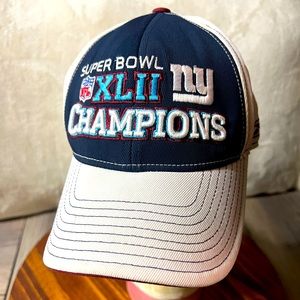 Super Bowl NFL XLII New York Giants Champions 2008 Rbk Authentic Sideline Hat